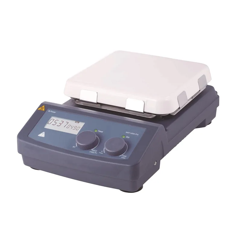 Agitatore magnetico digitale LCD con piastra riscaldante con piastra in ceramica da 7 pollici
